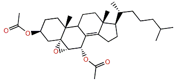 5a,6a-Epoxycholest-8(14)-en-3b,7a-diol diacetate
